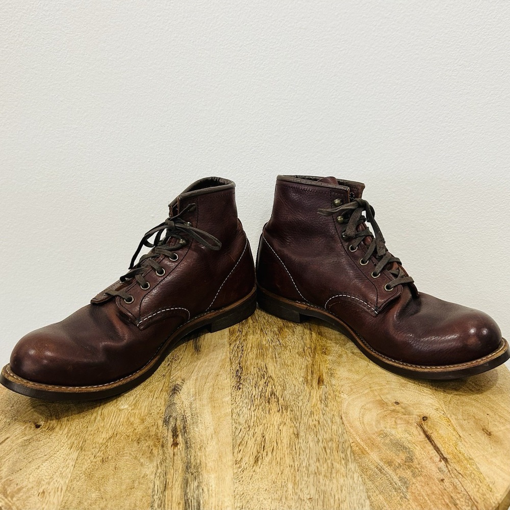 Vintage Red Wing Blacksmith Briar Old Slick Leather Boots Men's 11 D 3340 USA